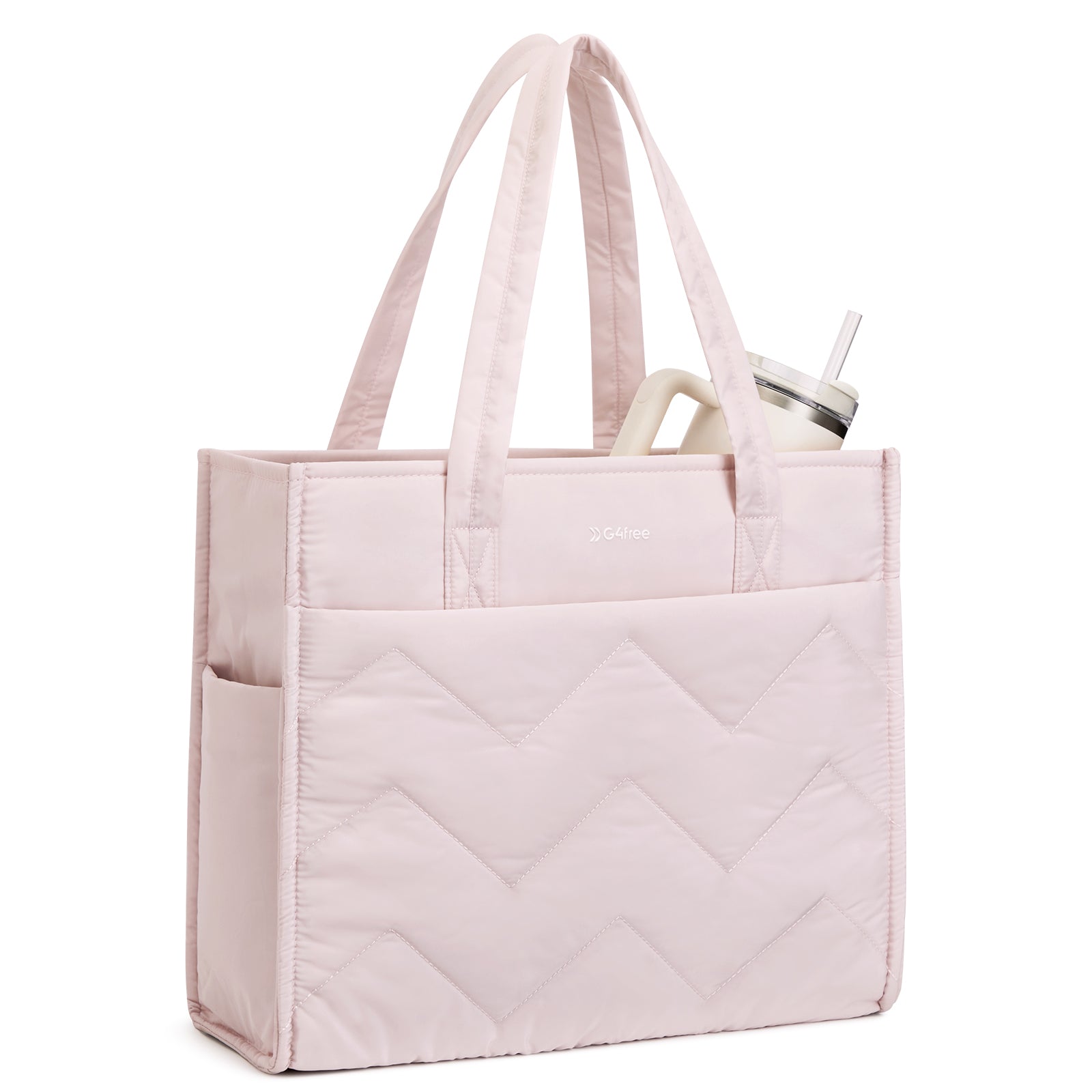 G4Free - G4Free Lightweight Quilted Tote with Laptop Compartment for Work & Travel -TN25B591A-TN25B591B-TN25B591C-TN25B591D