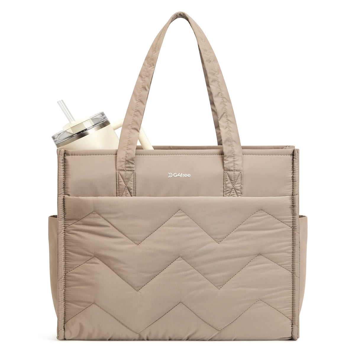 G4Free - G4Free Lightweight Quilted Tote with Laptop Compartment for Work & Travel -TN25B591A-TN25B591B-TN25B591C-TN25B591D