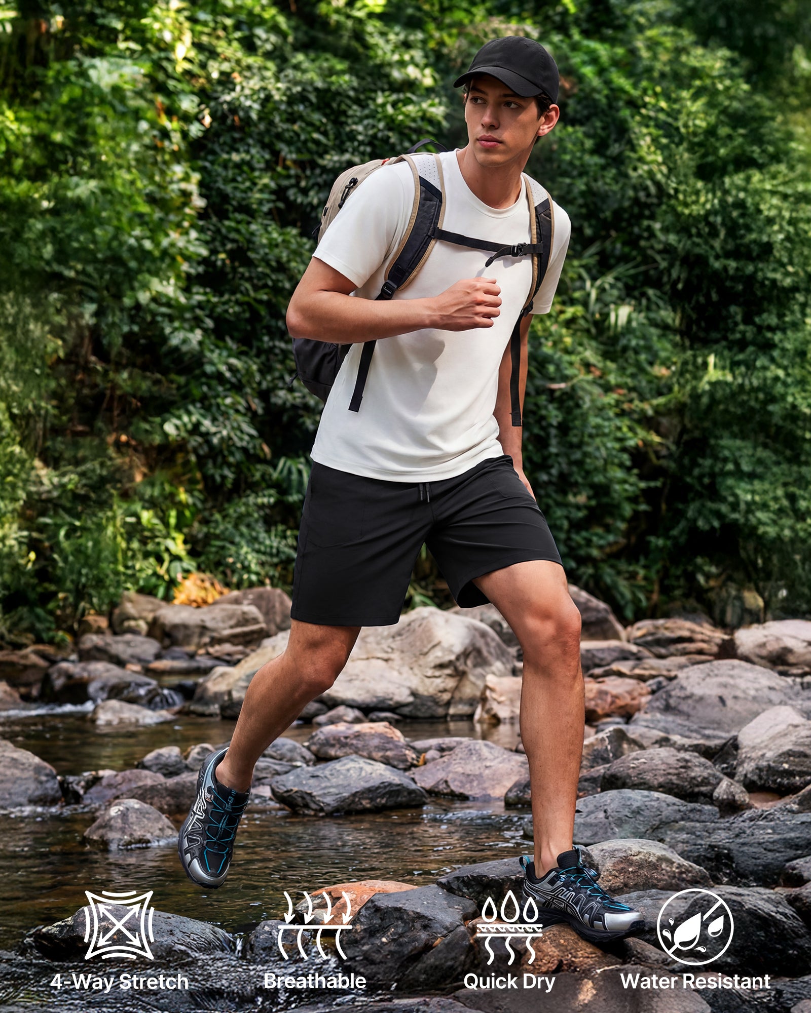 G4Free - G4Free Men's Hiking Shorts – Quick Dry -GF26EM893A001A-S-GF26EM893A001B-M-GF26EM893A001C-L-GF26EM893A001D-XL-GF26EM893A001E-XXL
