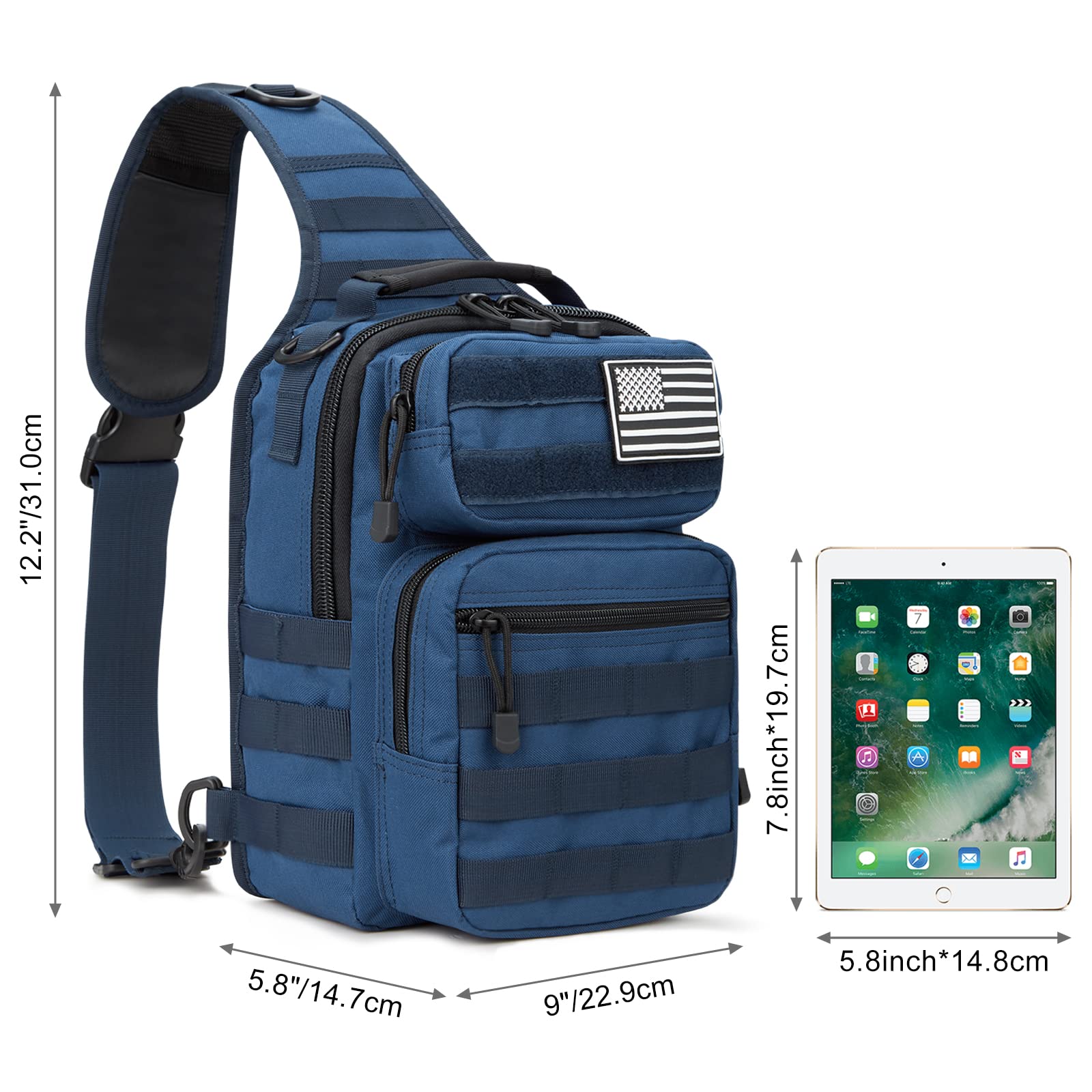 Military Rover Tactical Sling Bag - Durable Outdoor Shoulder