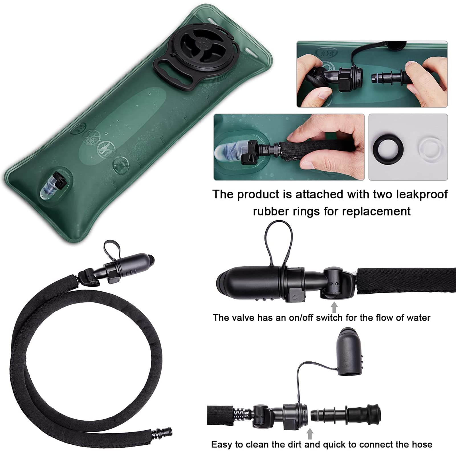 G4Free - G4Free Military Tactical Hydration Backpack with 3L Upgraded Bladder -D02V560A-D02V560B