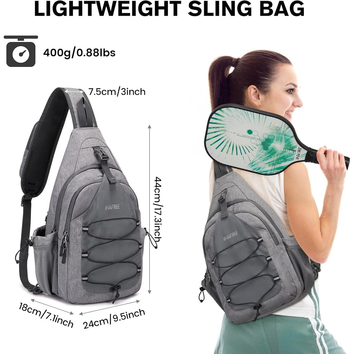 G4Free - G4Free Pickleball Bag, Crossbody Sling Bag, Pickleball Backpack, Pickle Ball Paddle Bag Gifts for Sports -TN23B269D-TN24B387C-TN23B269E-TN24B387A-TN23B269B