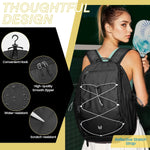 G4Free - G4Free Pickleball Bag Pickleball Backpack School Backpack for Teens Bookbag for College Student with Fence Hook Laptop Compartment -TN25B518B-TN25B518A
