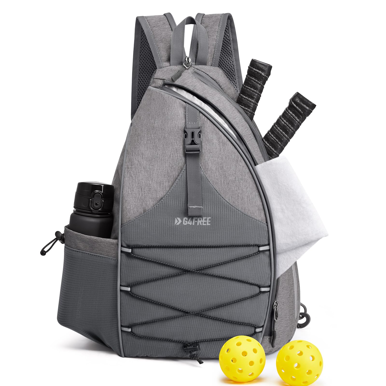 G4Free - G4Free Pickleball Bag with Waterproof Pocket/Fence Hook -TN23B324A-TN23B324B-TN23B324C-TN23B324D-TN23B324E