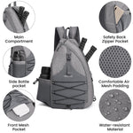 G4Free - G4Free Pickleball Bag with Waterproof Pocket/Fence Hook -TN23B324A-TN23B324B-TN23B324C-TN23B324D-TN23B324E