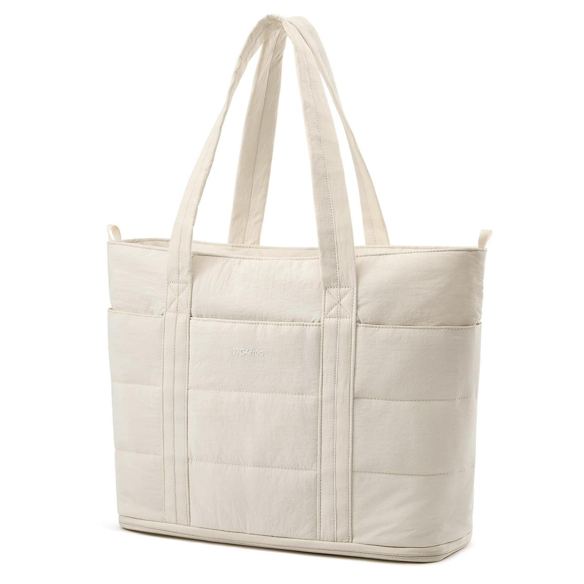 G4Free - G4Free Puffer  Tote Bag with Zipper Compartments, Expandable Handbag -TN25B522B-TN25B522C-TN25B522A