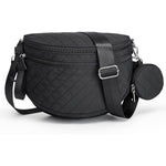 G4Free - G4Free Quilted Bum Bag Crossbody Bags, Spacious Nylon Cross Body Bag with Removable Pouch -TN25B574B-TN25B574C-TN25B574A