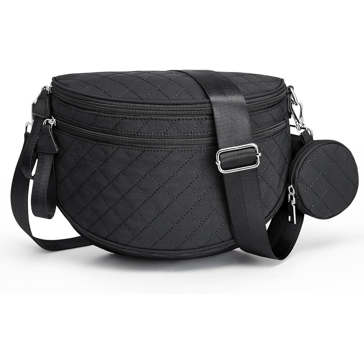 G4Free - G4Free Quilted Bum Bag Crossbody Bags, Spacious Nylon Cross Body Bag with Removable Pouch -TN25B574B-TN25B574C-TN25B574A