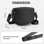 G4Free - G4Free Quilted Bum Bag Crossbody Bags, Spacious Nylon Cross Body Bag with Removable Pouch -TN25B574B-TN25B574C-TN25B574A