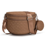 G4Free - G4Free Quilted Bum Bag Crossbody Bags, Spacious Nylon Cross Body Bag with Removable Pouch -TN25B574B-TN25B574C-TN25B574A