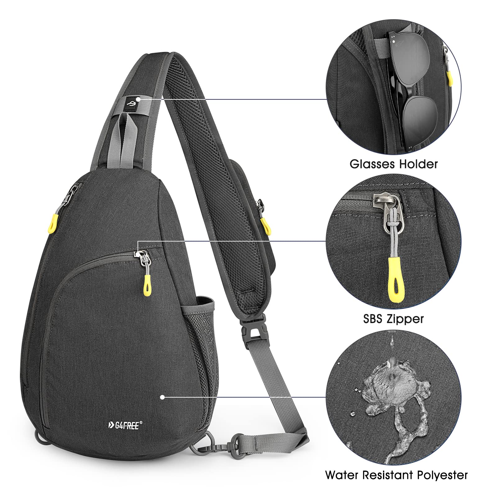 G4Free - G4Free RFID Sling Bag Crossbody Backpack -D02V708F-D02V708E-D02V708H-D02V708J-D02V708L