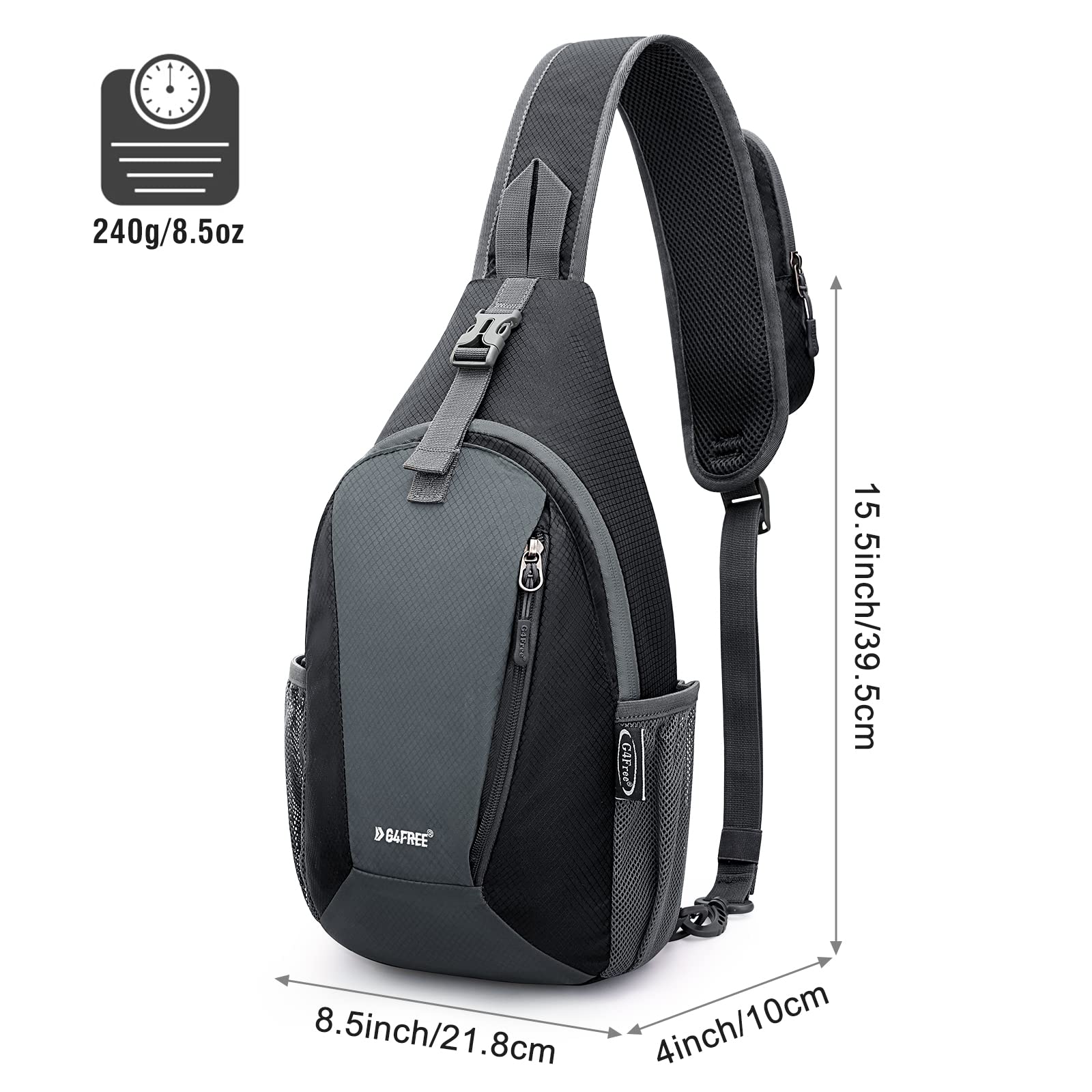 G4Free - G4Free RFID Sling Bag Crossbody Sling Backpack -TN22B092A-TN22B092B-TN22B092C-TN22B092D-TN22B092E