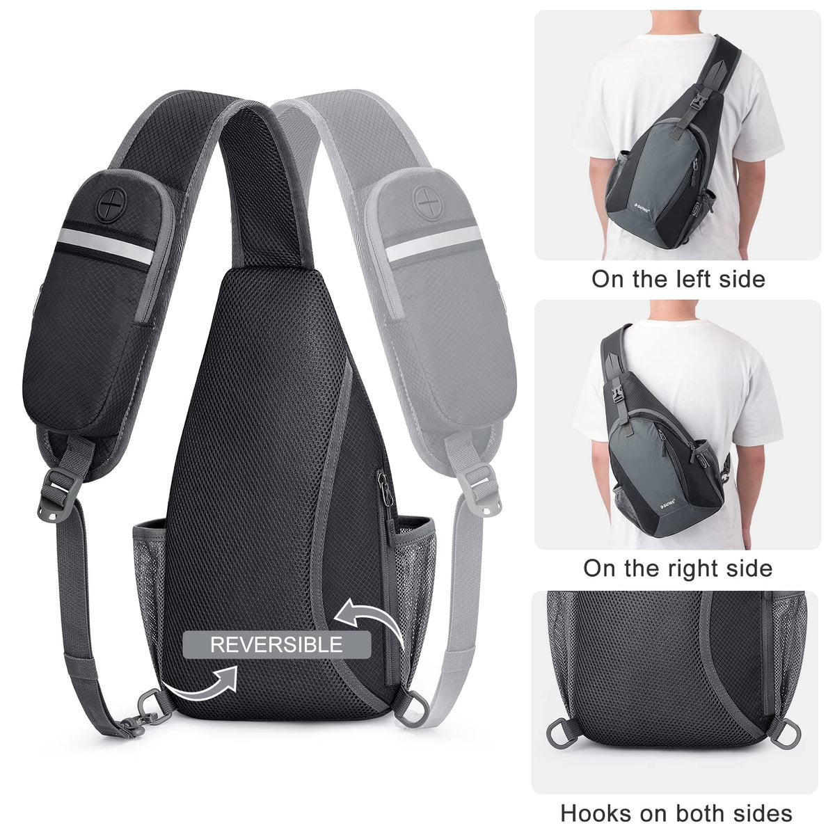 G4Free - G4Free RFID Sling Bag Crossbody Sling Backpack -TN22B092A-TN22B092B-TN22B092C-TN22B092D-TN22B092E