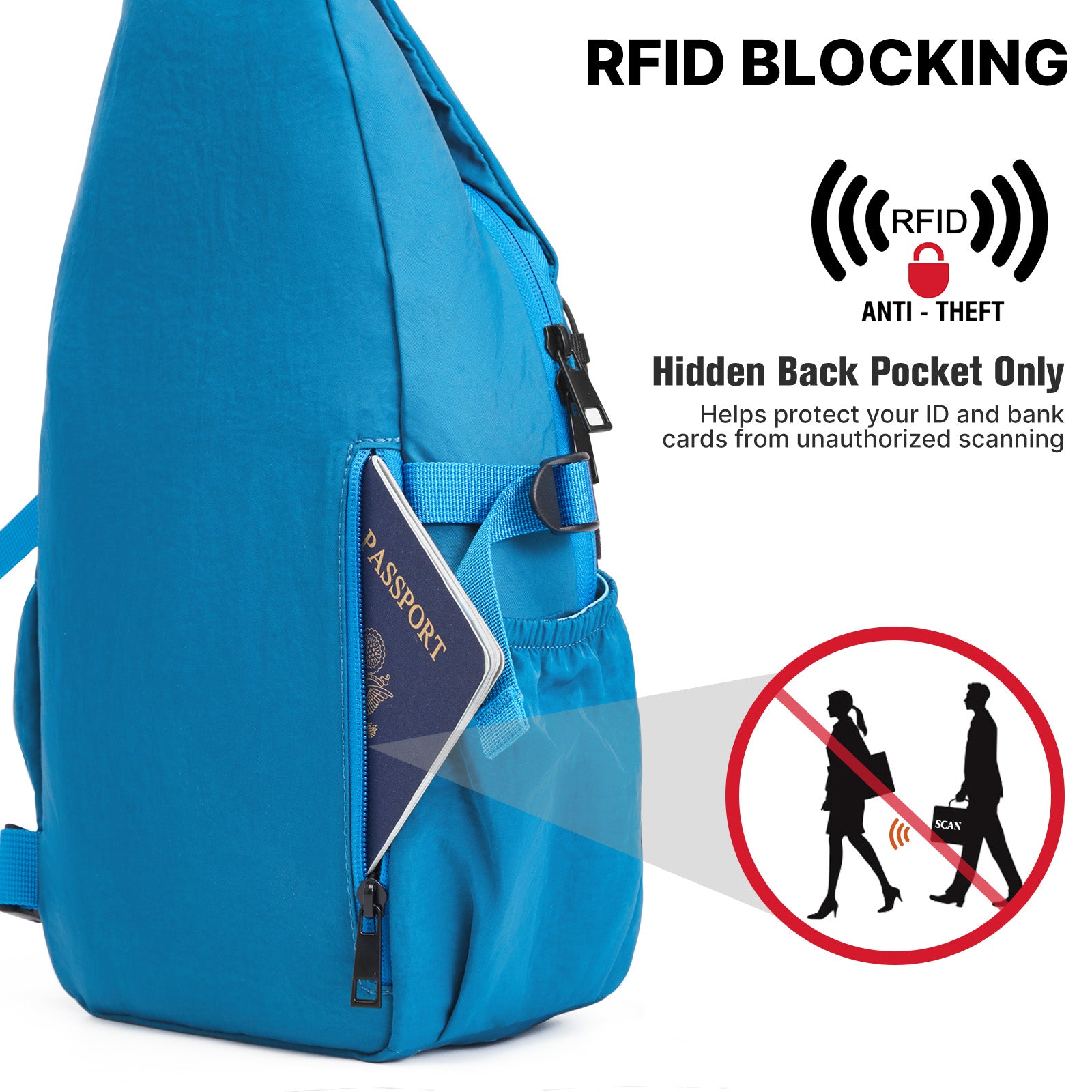 G4Free - G4Free RFID Sling Bag – Small Crossbody Hiking Bag -TN25B618A-TN25B618B-TN25B618C-TN25B618D