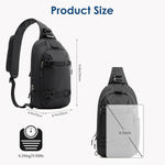 G4Free - G4Free Recycled Sling Bag for Men Travel Anti-Theft Crossbody with RFID Blocking -TN25B548A-TN25B548B-TN25B548C