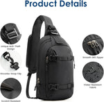 G4Free - G4Free Recycled Sling Bag for Men Travel Anti-Theft Crossbody with RFID Blocking -TN25B548A-TN25B548B-TN25B548C