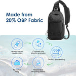 G4Free - G4Free Recycled Sling Bag for Men Travel Anti-Theft Crossbody with RFID Blocking -TN25B548A-TN25B548B-TN25B548C