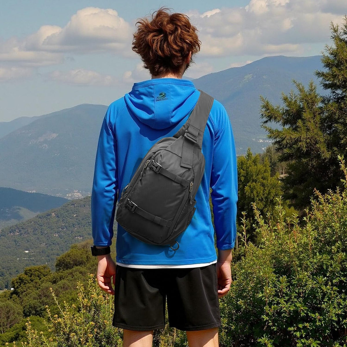 G4Free - G4Free Recycled Sling Bag for Men Travel Anti-Theft Crossbody with RFID Blocking -TN25B548A-TN25B548B-TN25B548C