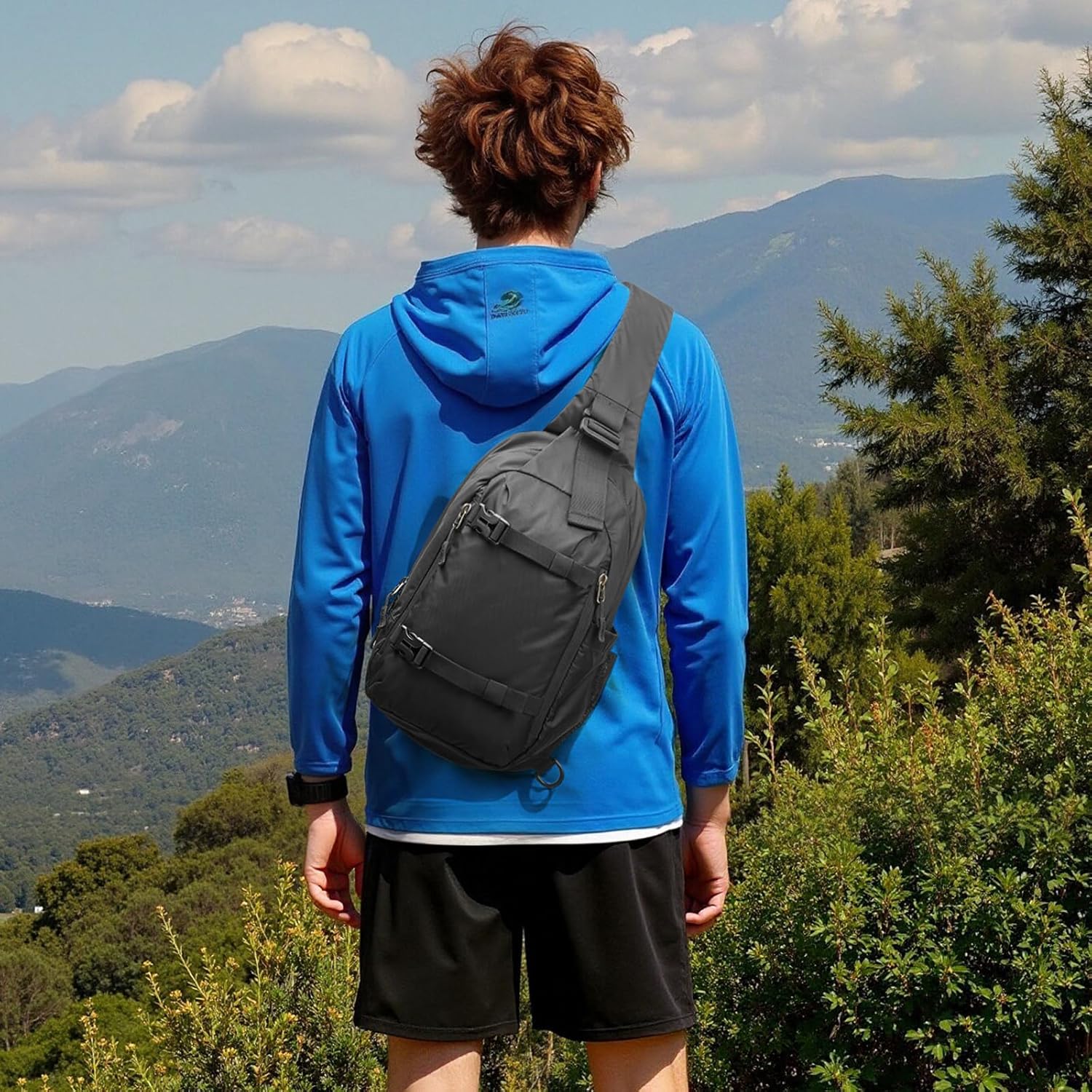 G4Free - G4Free Recycled Sling Bag for Men Travel Anti-Theft Crossbody with RFID Blocking -TN25B548A-TN25B548B-TN25B548C