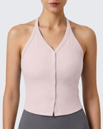 G4Free - G4Free Ribbed Backless Halter Crop Cami -GF26L983A001F-XS-GF26L983A001A-S-GF26L983A001B-M-GF26L983A001C-L-GF26L983A001D-XL