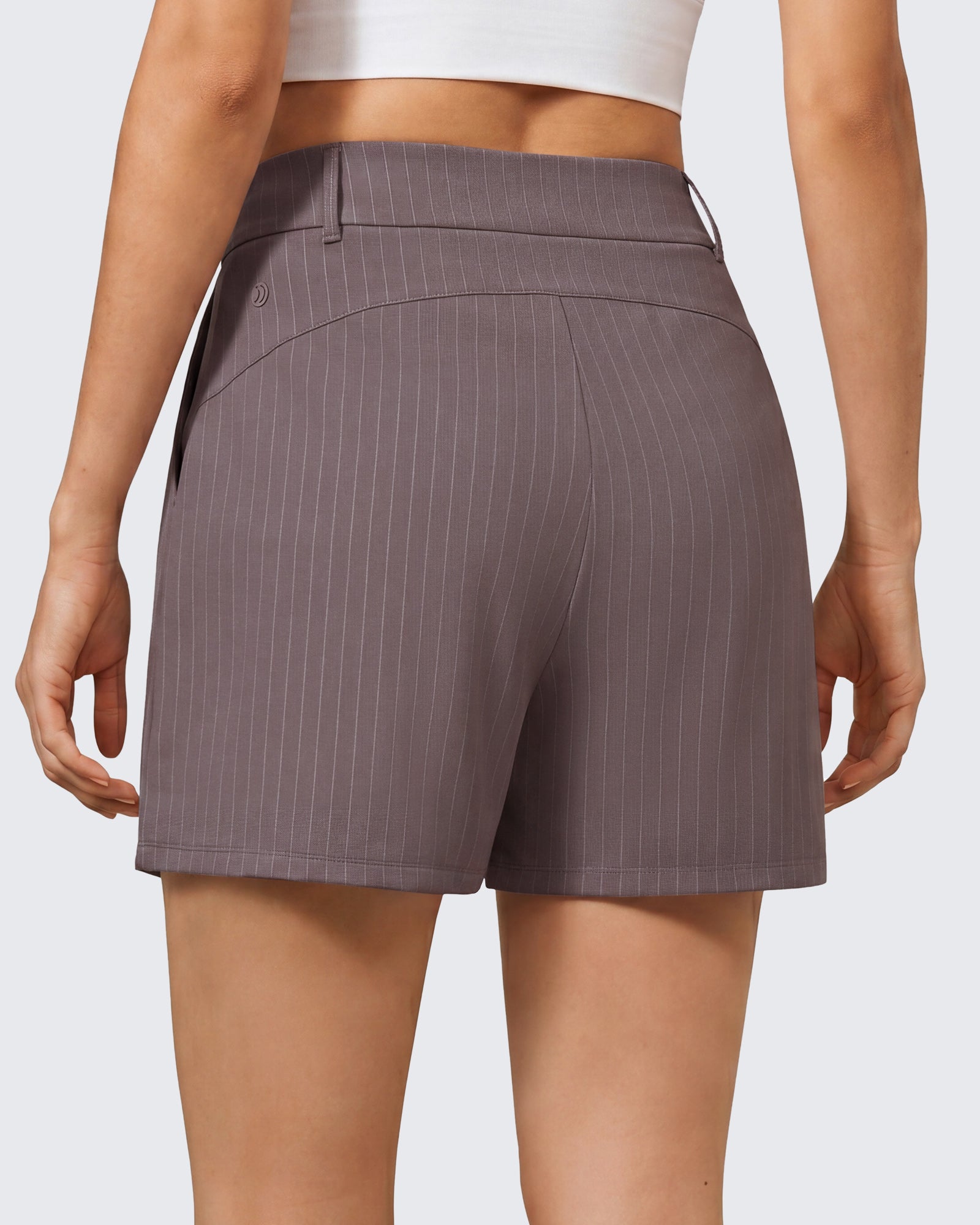 G4Free - G4Free ShiftReady 5" High Waisted Pleated Trouser Shorts with Pockets -GF26E1004LJA001A-S-GF26E1004LJA001B-M-GF26E1004LJA001C-L-GF26E1004LJA001D-XL-GF26E1004LJA001E-XXL