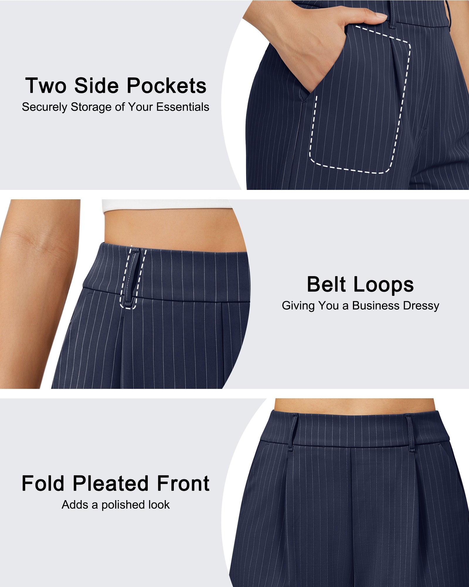 G4Free - G4Free ShiftReady 5" High Waisted Pleated Trouser Shorts with Pockets -GF26E1004LJA001A-S-GF26E1004LJA001B-M-GF26E1004LJA001C-L-GF26E1004LJA001D-XL-GF26E1004LJA001E-XXL