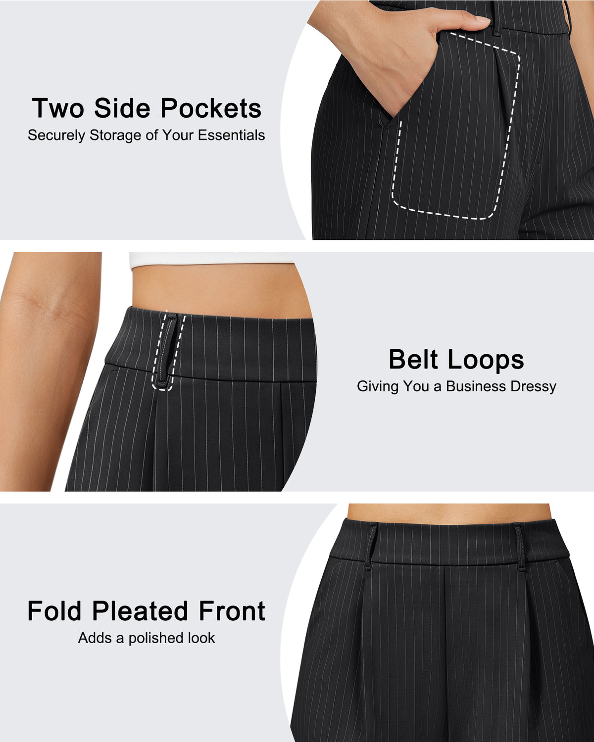 G4Free - G4Free ShiftReady 5" High Waisted Pleated Trouser Shorts with Pockets -GF26E1004LJA001A-S-GF26E1004LJA001B-M-GF26E1004LJA001C-L-GF26E1004LJA001D-XL-GF26E1004LJA001E-XXL