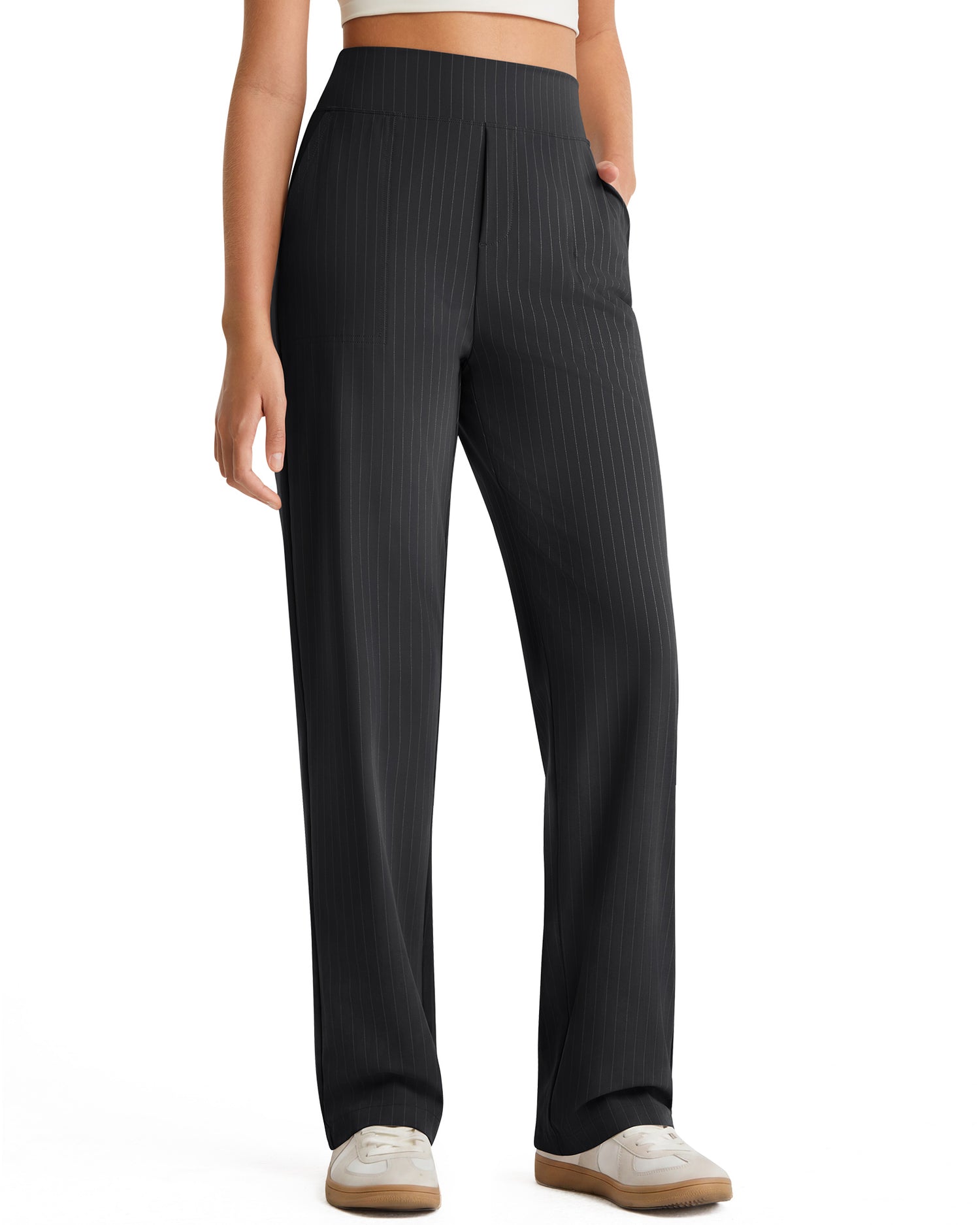 G4Free - G4Free ShiftReady Pinstripe Work Pants with Pockets Straight Leg -GF26D987LJA001A-S-GF26D987LJA001B-M-GF26D987LJA001C-L-GF26D987LJA001D-XL-GF26D987LJA001E-XXL