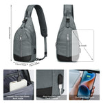 G4Free - G4Free Sling Bag RFID Blocking Crossbody Sling Bag -TN23B196C-TN23B196B