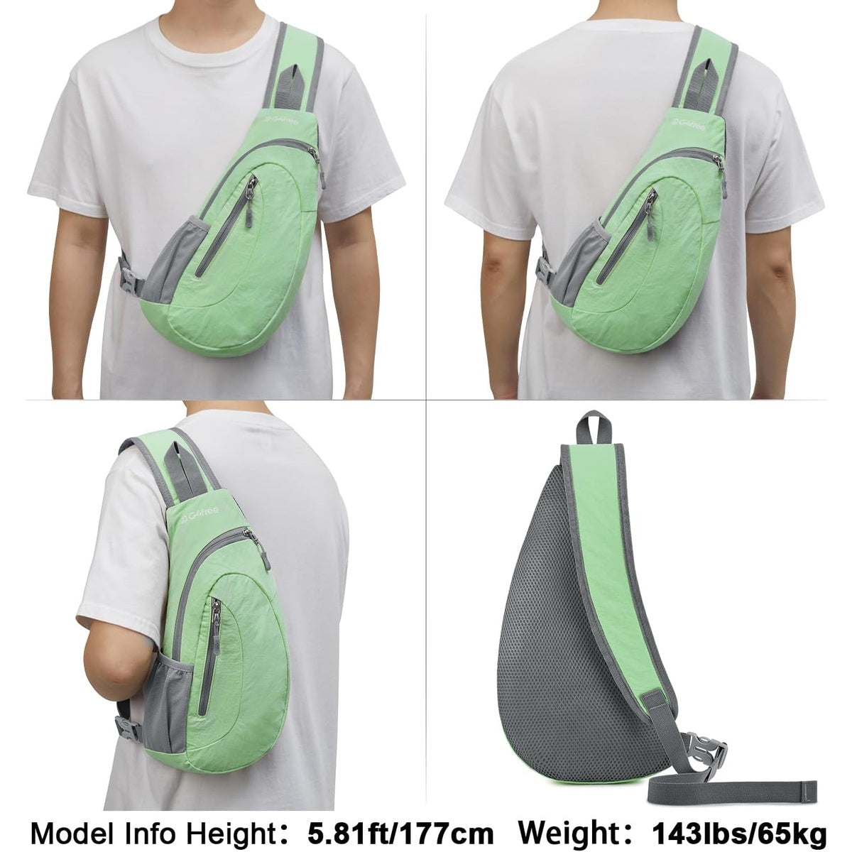 Unisex Small Sling Crossbody Backpack - Lightweight Chest Bag for Travel & Sports
