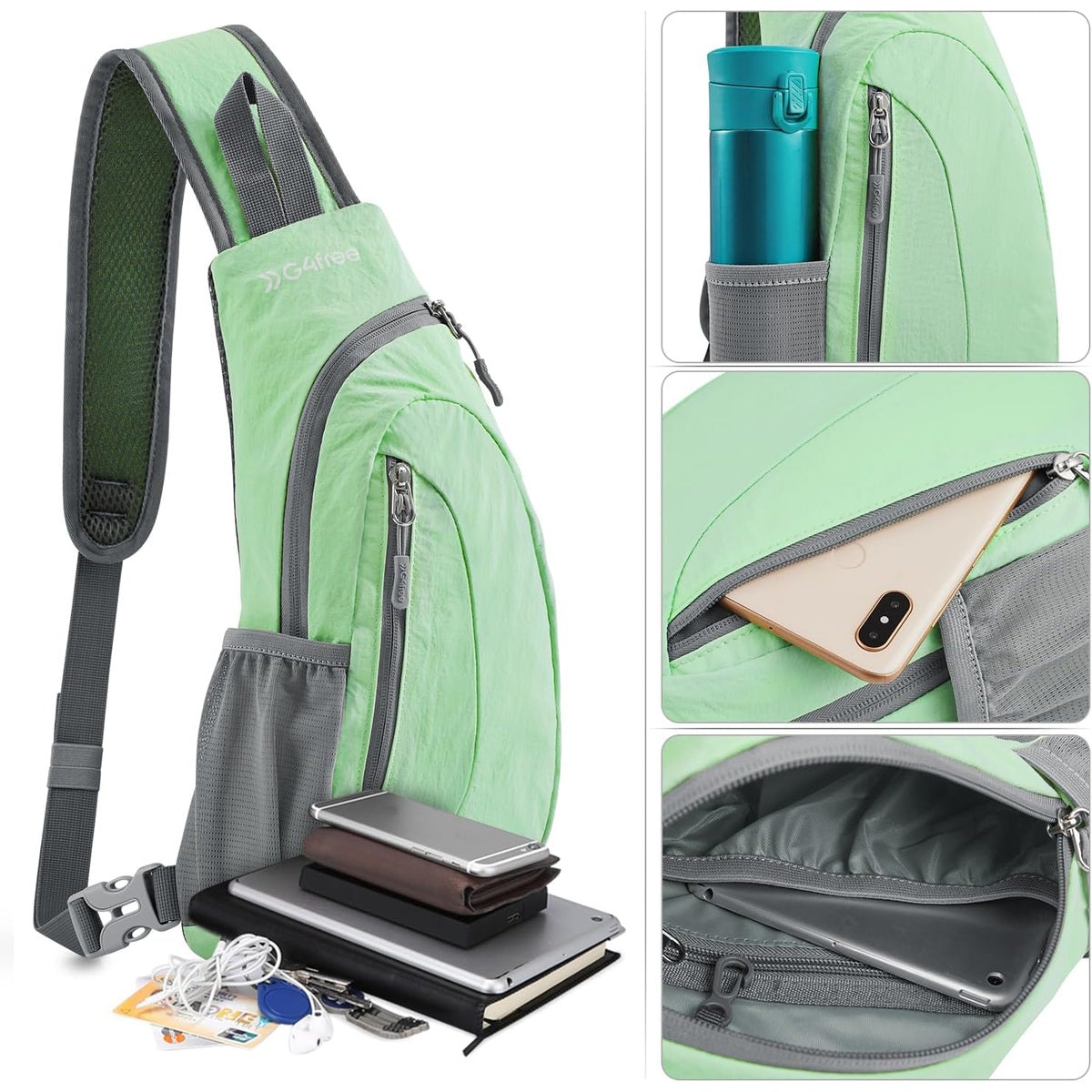 G4Free - G4Free Sling Bag, Small Crossbody Backpack Lightweight Chest Shoulder Bags -D01V068I-D01V068Z6-D01V068M-D01V068C-D01V068A