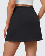 G4Free - G4Free Smoofit 16" Modal Soft A Line Sweat Skirt Elastic Drawstring with Pockets -GF26S966A001A-S-GF26S966A001B-M-GF26S966A001C-L-GF26S966A001D-XL-GF26S966A001F-XS