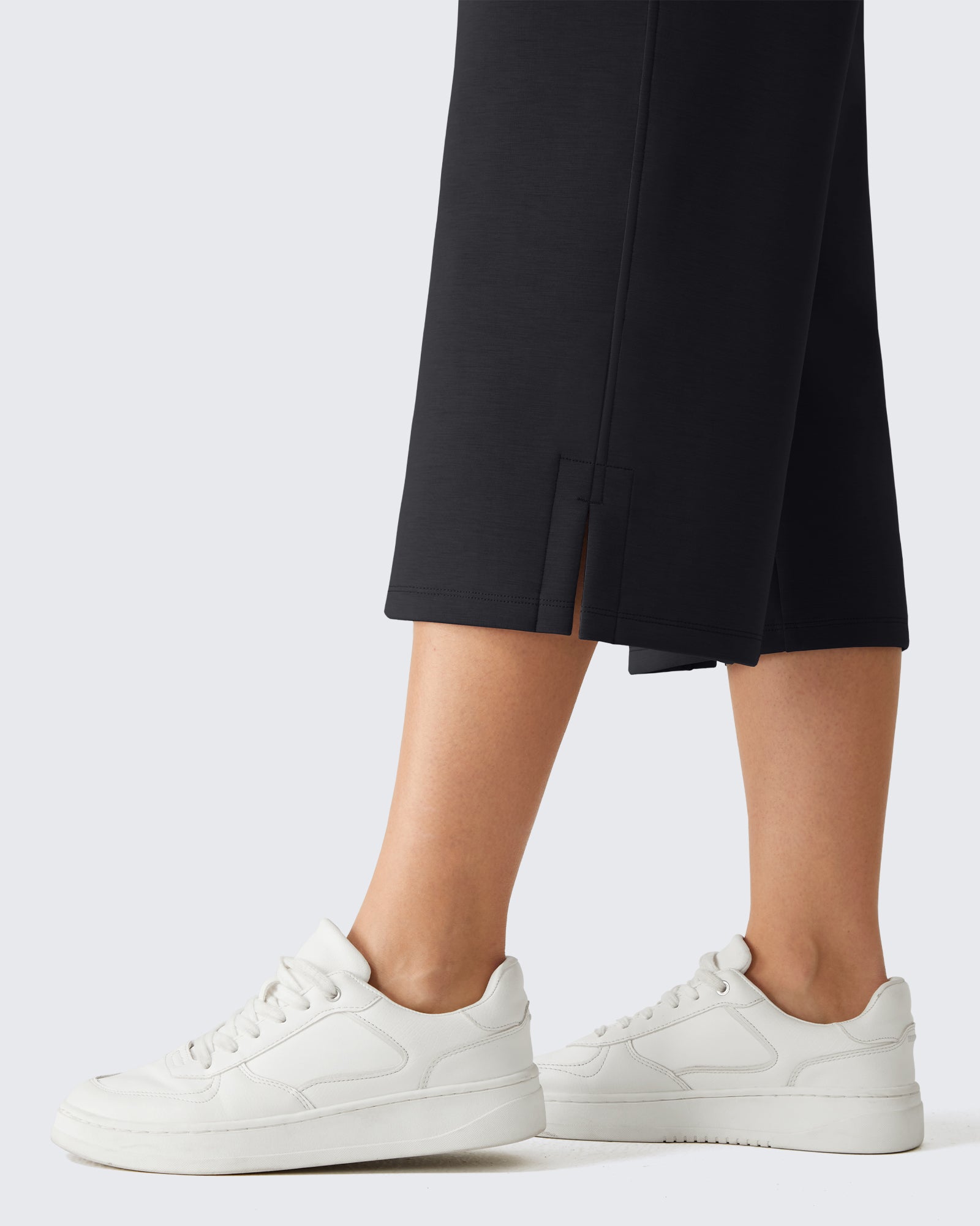 G4Free - G4Free Smoofit Drawstring Wide Leg Capri Pants with Pockets -GF26J907A001A-S
