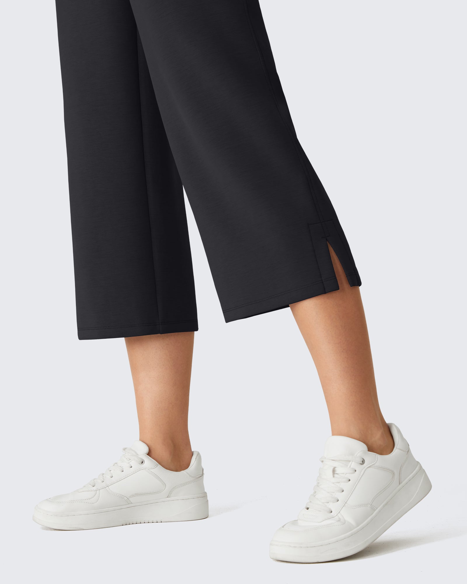 G4Free - G4Free Smoofit Drawstring Wide Leg Capri Pants with Pockets -GF26J907A001A-S-GF26J907A001B-M-GF26J907A001C-L-GF26J907A001D-XL-GF26J907A001E-XXL