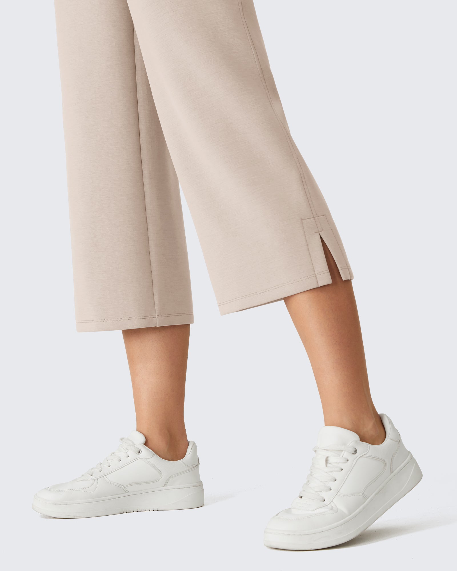 G4Free - G4Free Smoofit Drawstring Wide Leg Capri Pants with Pockets -GF26J907A001A-S-GF26J907A001B-M-GF26J907A001C-L-GF26J907A001D-XL-GF26J907A001E-XXL