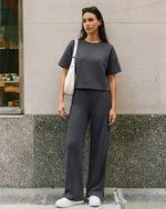 G4Free - G4Free Smoofit Modal Soft Sweatpants Ribbed Waist Side Slit with Pockets -GF26J1018A001A-S-GF26J1018A001B-M-GF26J1018A001C-L-GF26J1018A001D-XL-GF26J1018A001E-XXL