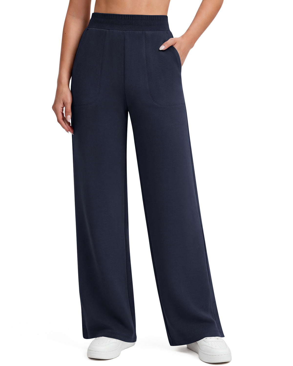 G4Free - G4Free Smoofit Modal Soft Sweatpants Ribbed Waist Side Slit with Pockets -GF26J1018A001A-S-GF26J1018A001B-M-GF26J1018A001C-L-GF26J1018A001D-XL-GF26J1018A001E-XXL