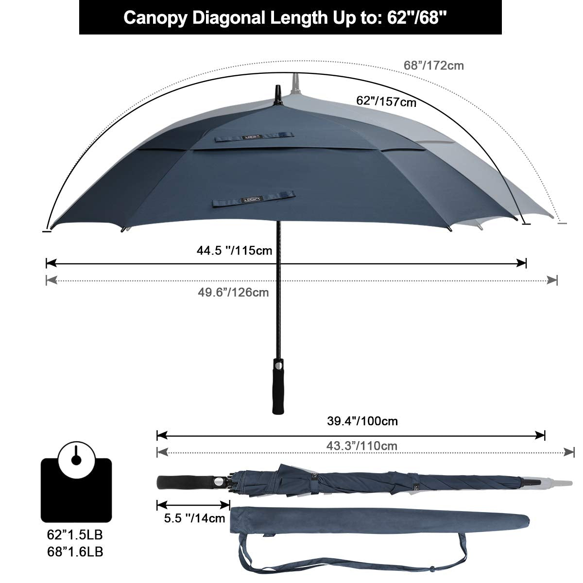 G4Free - G4Free Square Windproof Auto Open Stick Umbrella -D02V590A