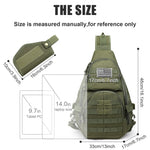 G4Free - G4Free Tactical EDC Sling Backpack, Military Rover Shoulder Sling Bag Pack with Pistol Holster for Concealed Carry -D02V760D-D02V760A-D02V760C