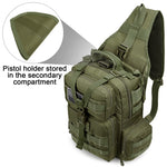 G4Free - G4Free Tactical EDC Sling Bag Backpack with Pistol Holster -D02V759D-D02V759A-D02V759F-D02V759B