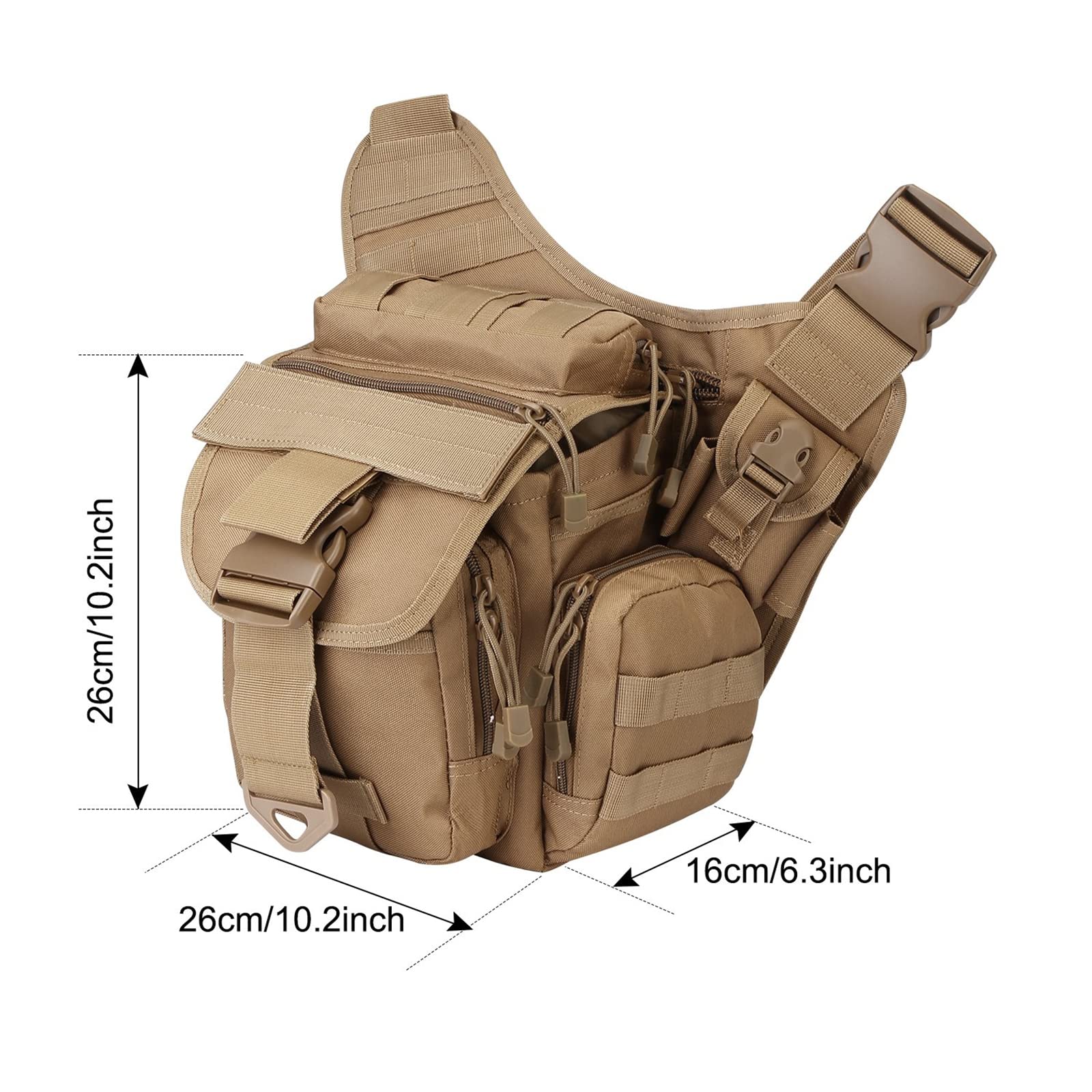 G4Free - G4Free Tactical Messenger Fishing Tackle Side Bag -D04V163A-D04V163D