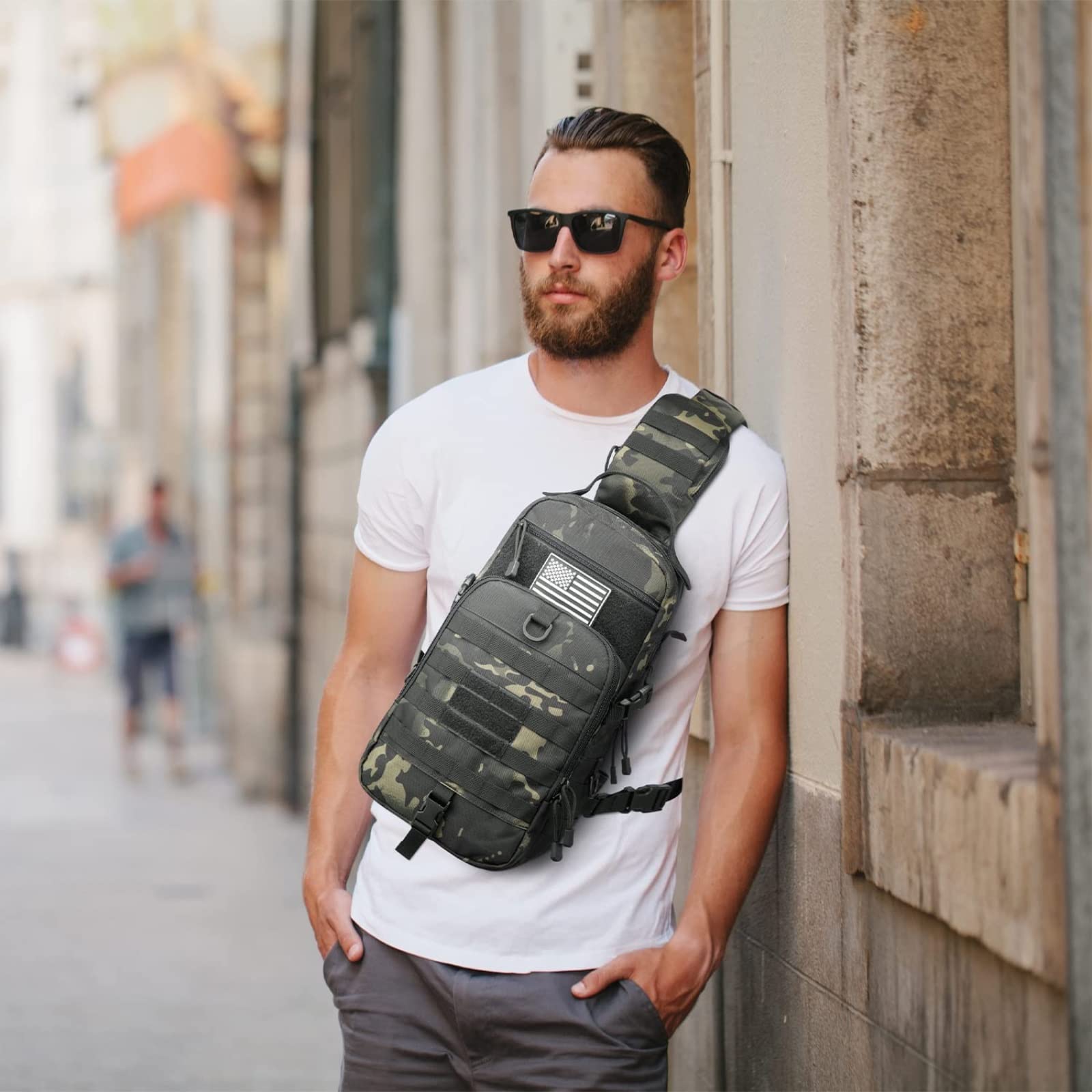 best sling backpack for business travel G4Free Tactical Bag Light Khaki 4143 Heritage Youth Backpack- Azure color:N Compatible well with all