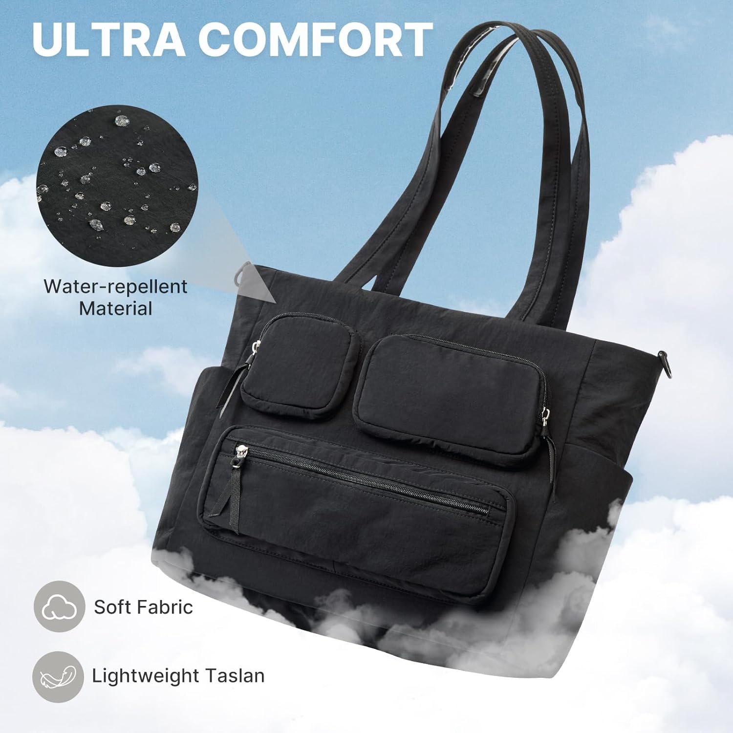 G4Free - G4Free Tote Bag, Lightweight Work Bag with 15" Laptop Pocket -TN25B533C-TN25B533A-TN25B533B
