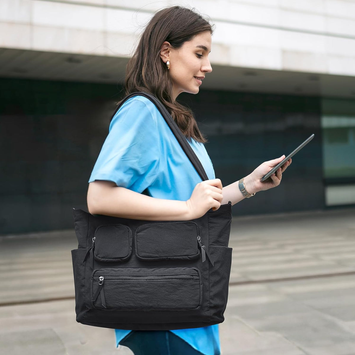 G4Free - G4Free Tote Bag, Lightweight Work Bag with 15" Laptop Pocket -TN25B533C-TN25B533A-TN25B533B