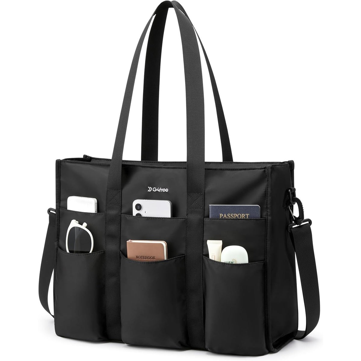 G4Free - G4Free Tote Bag, Multi-Compartment Large Capacity Work Bag with Zipper Top Handle, Shoulder Bag -TN24B476B-TN24B476A-TN24B476C