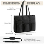 G4Free - G4Free Tote Bag, Multi-Compartment Large Capacity Work Bag with Zipper Top Handle, Shoulder Bag -TN24B476B-TN24B476A-TN24B476C