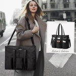 G4Free - G4Free Tote Bag, Multi-Compartment Large Capacity Work Bag with Zipper Top Handle, Shoulder Bag -TN24B476B-TN24B476A-TN24B476C