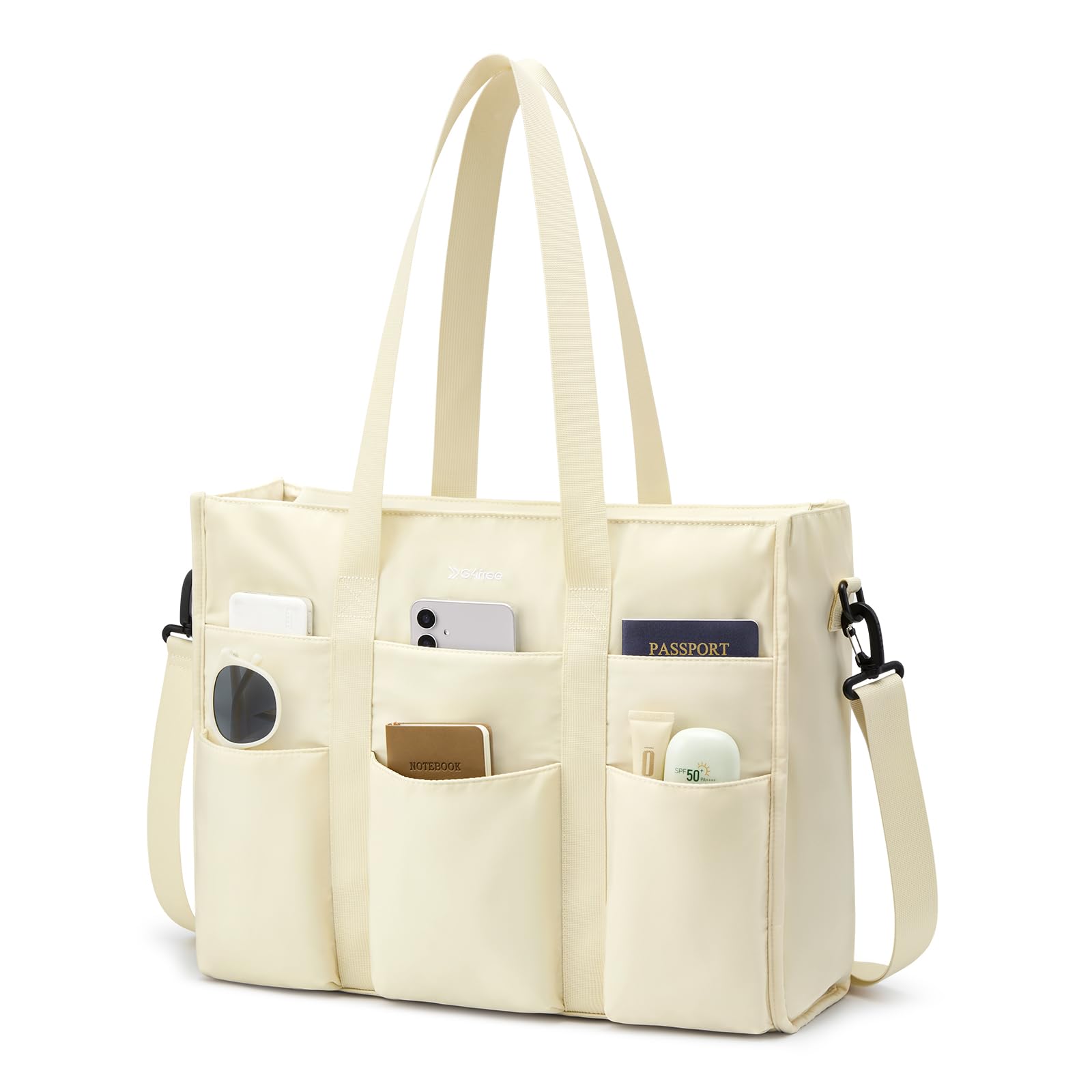 G4Free - G4Free Tote Bag, Multi-Compartment Large Capacity Work Bag with Zipper Top Handle, Shoulder Bag -TN24B476B-TN24B476A-TN24B476C