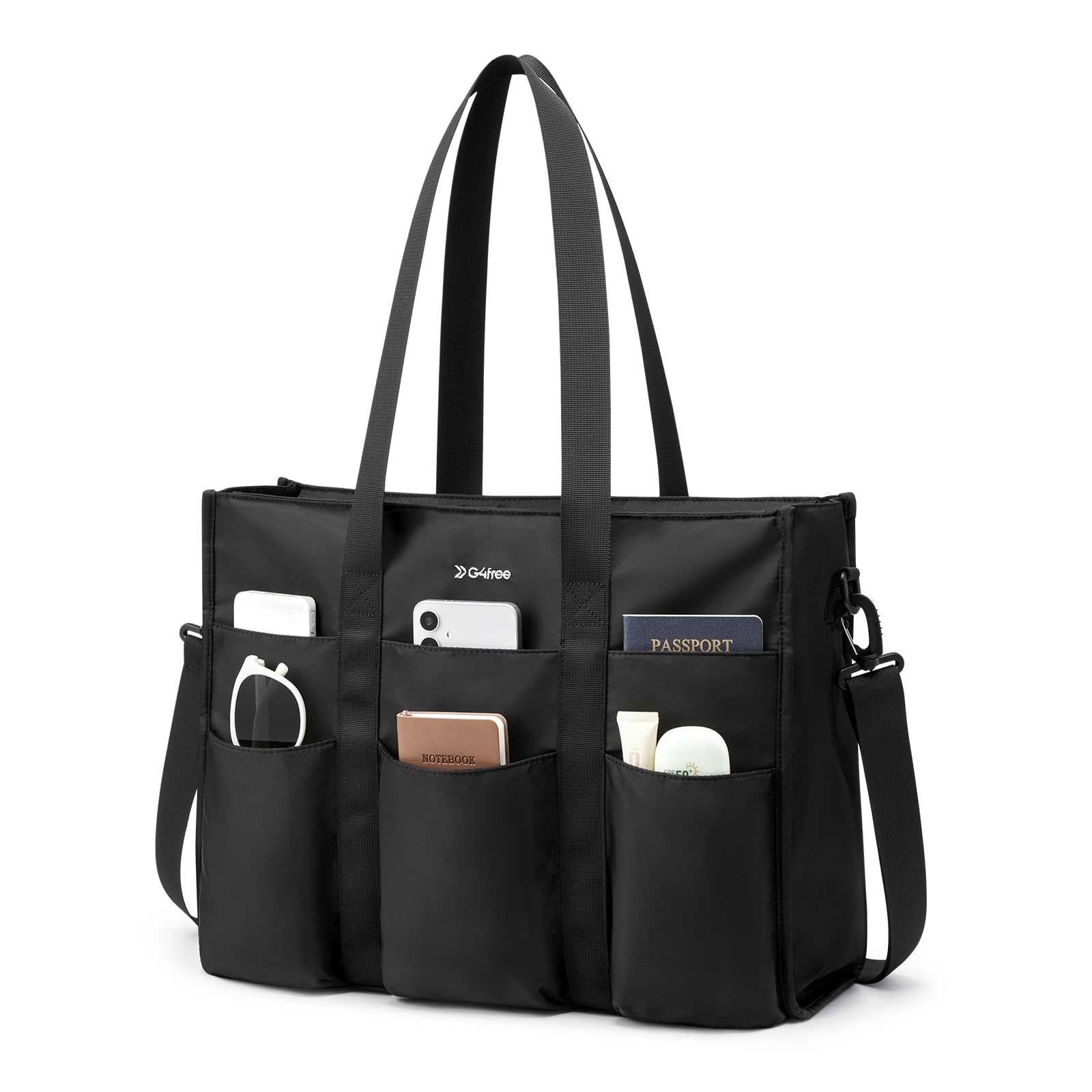G4Free - G4Free Tote Bag, Multi-Compartment Large Capacity Work Bag with Zipper Top Handle, Shoulder Bag -TN24B476B-TN24B476A-TN24B476C