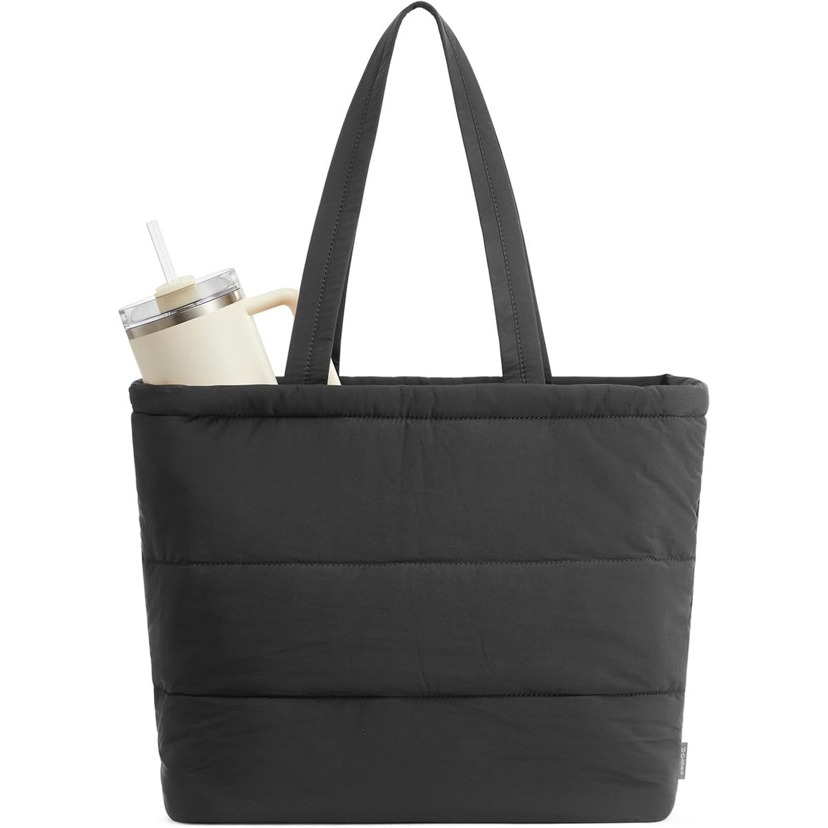 G4Free - G4Free Tote Bag, Puffer Casual Shoulder Bag with Cup Holder and Laptop Compartment -TN25B532B-TN25B532C-TN25B532A